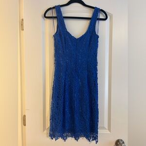 Guess Blue Mini Lace Dress, size 6. Gently used.